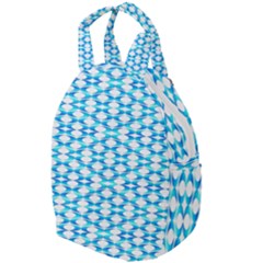 Fabric Geometric Aqua Crescents Travel Backpacks