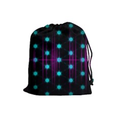 Sound Wave Frequency Drawstring Pouch (large)