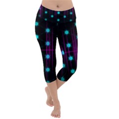 Sound Wave Frequency Lightweight Velour Capri Yoga Leggings