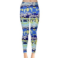 Lemonade Pattern Inside Out Leggings by bloomingvinedesign