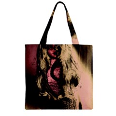 Ghostly Doll Zipper Grocery Tote Bag by snowwhitegirl