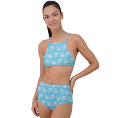 Glitched Candy Skulls High Waist Tankini Set by VeataAtticus