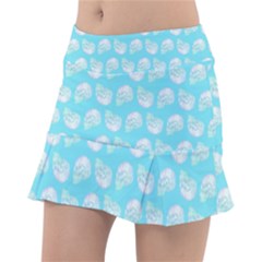 Glitched Candy Skulls Tennis Skirt