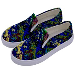 3d Colorful Texture 2                      Kids  Canvas Slip Ons by LalyLauraFLM