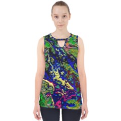 3d Colorful Texture 2                       Cut Out Tank Top