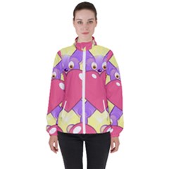 Seamless Repeating Tiling Tileable Women s High Neck Windbreaker