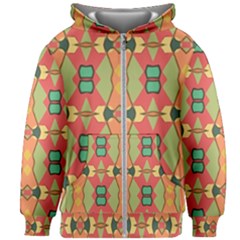 Pattern Orange Green African Kids  Zipper Hoodie Without Drawstring by Wegoenart