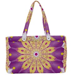 Mandala Stained Flower Drawing Canvas Work Bag