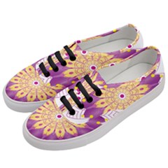 Mandala Stained Flower Drawing Women s Classic Low Top Sneakers by Wegoenart