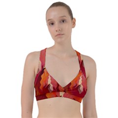 Fire Abstract Cartoon Red Hot Sweetheart Sports Bra by Wegoenart