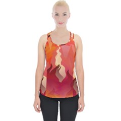 Fire Abstract Cartoon Red Hot Piece Up Tank Top by Wegoenart