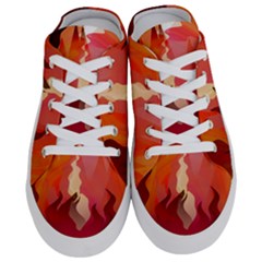 Fire Abstract Cartoon Red Hot Half Slippers by Wegoenart