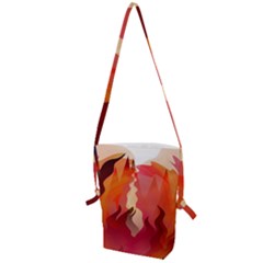 Fire Abstract Cartoon Red Hot Folding Shoulder Bag by Wegoenart