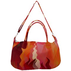 Fire Abstract Cartoon Red Hot Removal Strap Handbag by Wegoenart