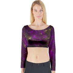 Apophysis Attractor Colours Digital Long Sleeve Crop Top by Wegoenart