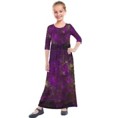 Apophysis Attractor Colours Digital Kids  Quarter Sleeve Maxi Dress