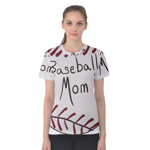 Baseball Mom Ball Women s Cotton Tee by Arcade