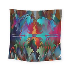 Background Sci Fi Fantasy Colorful Square Tapestry (small) by Wegoenart