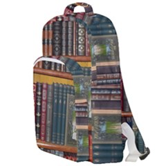 Books Library Bookshelf Bookshop Double Compartment Backpack by Wegoenart