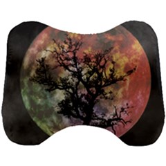 Full Moon Silhouette Tree Night Head Support Cushion