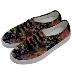 Full Moon Silhouette Tree Night Men s Classic Low Top Sneakers