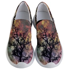 Full Moon Silhouette Tree Night Women s Lightweight Slip Ons