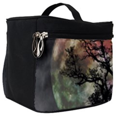 Full Moon Silhouette Tree Night Make Up Travel Bag (Big)