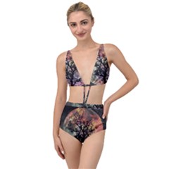 Full Moon Silhouette Tree Night Tied Up Two Piece Swimsuit