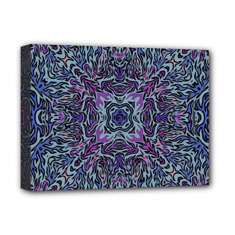 Pattern Fire Purple Repeating Deluxe Canvas 16  X 12  (stretched) 