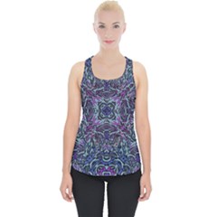 Pattern Fire Purple Repeating Piece Up Tank Top