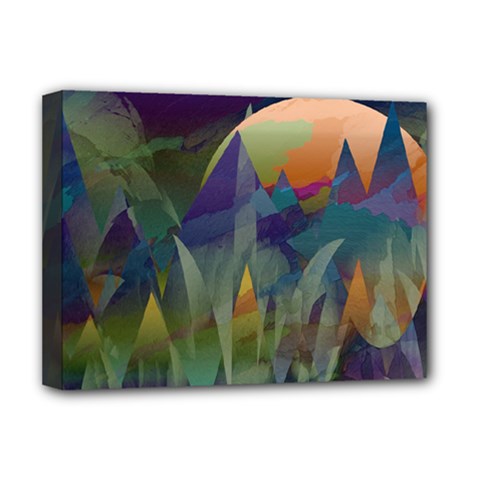 Mountains Abstract Mountain Range Deluxe Canvas 16  X 12  (stretched) 