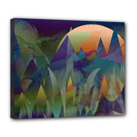 Mountains Abstract Mountain Range Deluxe Canvas 24  X 20  (stretched) by Wegoenart