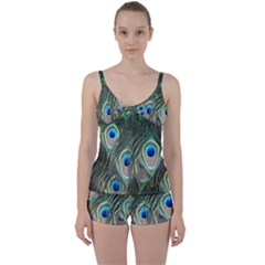 Peacock Feathers Peacock Bird Tie Front Two Piece Tankini