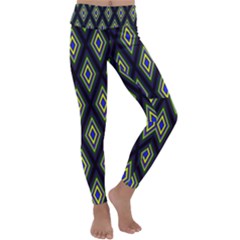 Colorful Diamonds Variation 2 Kids  Lightweight Velour Classic Yoga Leggings by bloomingvinedesign