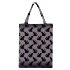 Black Cats On Gray Classic Tote Bag by bloomingvinedesign