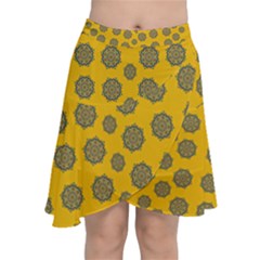 Sensational Stars On Incredible Yellow Chiffon Wrap Front Skirt by pepitasart