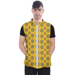 Sensational Stars On Incredible Yellow Men s Puffer Vest by pepitasart