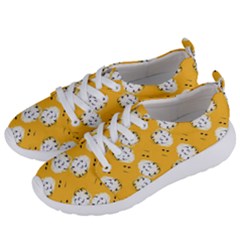 Fluffy Clouds Mustard  Women s Lightweight Sports Shoes by VeataAtticus