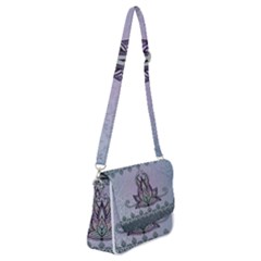Abstract Decorative Floral Design, Mandala Shoulder Bag With Back Zipper by FantasyWorld7