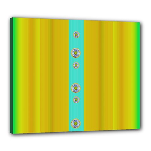 Colors And Flowers Canvas 24  X 20  (stretched) by pepitasart
