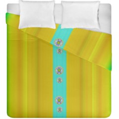 Colors And Flowers Duvet Cover Double Side (king Size) by pepitasart