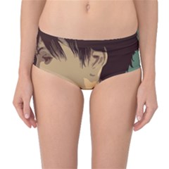 Punk Face Mid-waist Bikini Bottoms