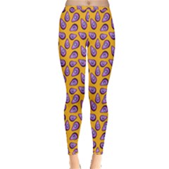 Tropical Orange Avocadoes Inside Out Leggings by snowwhitegirl