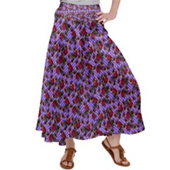 Lazy Cat Floral Pattern Lilac Polka Satin Palazzo Pants