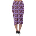 Lazy Cat Floral Pattern Lilac Polka Midi Pencil Skirt View2