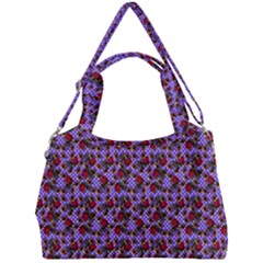 Lazy Cat Floral Pattern Lilac Polka Double Compartment Shoulder Bag