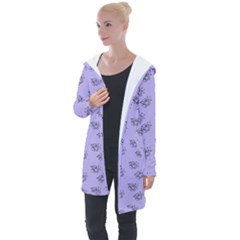 Zodiac Bat Lilac Longline Hooded Cardigan