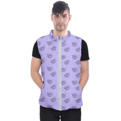 Zodiac Bat Lilac Men s Puffer Vest by snowwhitegirl