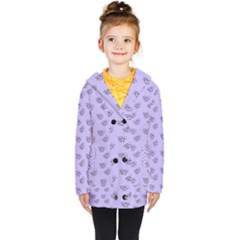 Zodiac Bat Lilac Kids  Double Breasted Button Coat by snowwhitegirl
