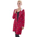 Zodiac Bat Pink Red Hooded Pocket Cardigan View1